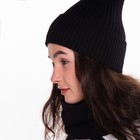 Комплект женский зимний (шапка/снуд), цвет чёрный, размер 56-58 - Фото 3