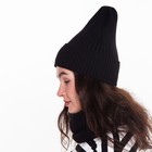 Комплект женский зимний (шапка/снуд), цвет чёрный, размер 56-58 - Фото 4