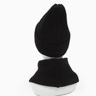 Комплект женский зимний (шапка/снуд), цвет чёрный, размер 56-58 - Фото 8
