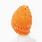 Шапка женская зимняя, цвет оранжевый, размер 52-56 - фото 67356