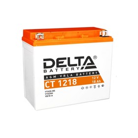 

Аккумуляторная батарея Delta CT 1218, 18 Ач, 12 Вольт, П/П, стартерный ток 270 А