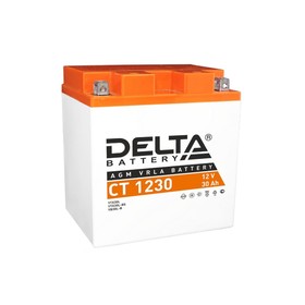 

Аккумуляторная батарея Delta CT 1230, 30 Ач, 12 Вольт, О/П, стартерный ток 300 А