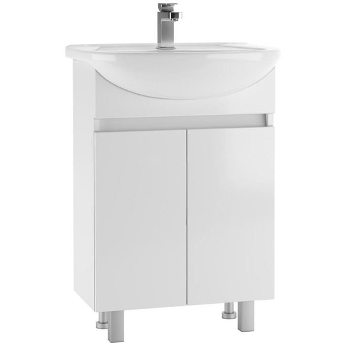 Тумба «Айсберг. Норма», под раковину «Уют 55», без ящика, 550×301×820 мм, цвет белый - Фото 1