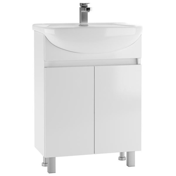 Тумба напольная «Айсберг. Норма», под раковину «Уют 60», без ящика, 592×301×820 мм, цвет белый - Фото 1
