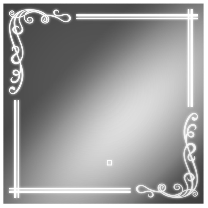 Зеркало Домино Луандра, размер 700х700 мм, с подсветкой - Фото 1