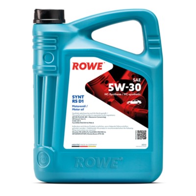 Масло моторное Rowe 5/30 Hightec Synt RS D1, синтетическое, 5 л