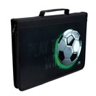 Папка-пенал для труда А4, 340×240×30 мм, с ручкой, молния вокруг, Calligrata «Мяч» ламинированный картон/текстиль, (объемный 3D-рисунок с эффектом металлика) - фото 68105876