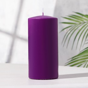 Свеча-цилиндр, 15х7 см, 70 ч, фиолетовый