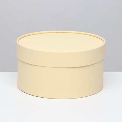 Подарочная коробка "Крема" кремовая, завальцованная без окна, 21 х 11 см
