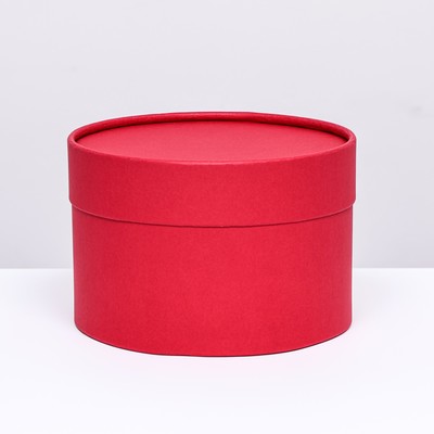 Подарочная коробка "Рубин" красный, завальцованная без окна, 16 х 9 см