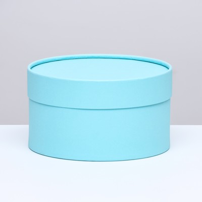 Подарочная коробка "Аквамарин" голубой, завальцованная без окна, 18 х 10 см