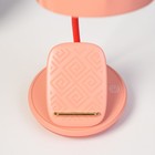 Настольная лампа Эдельс LED 3Вт 3000-6000К USB АКБ розовый 12,5х12,5х39,5 см RISALUX - Фото 13