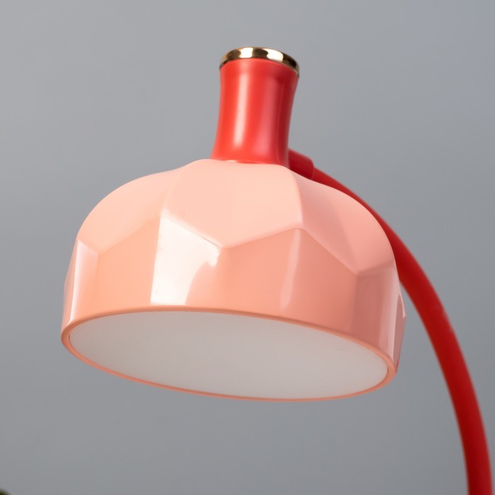 Настольная лампа Эдельс LED 3Вт 3000-6000К USB АКБ розовый 12,5х12,5х39,5 см RISALUX - фото 1907521067