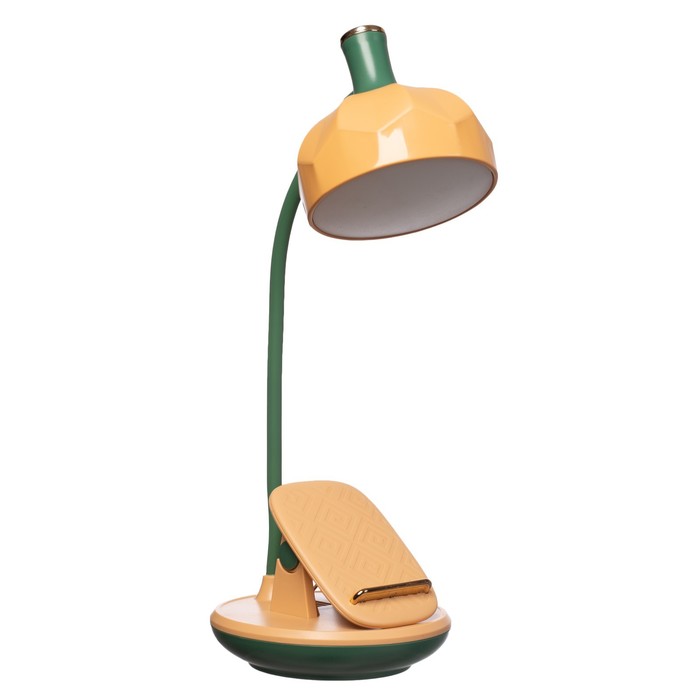 Настольная лампа Эдельс LED 3Вт 3000-6000К USB АКБ желтый 12,5х12,5х39,5 см RISALUX - фото 1907521093