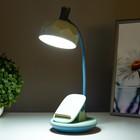 Настольная лампа Эдельс LED 3 Вт 3000-6000К USB АКБ лазурный 12.5×12.5×39.5 см RISALUX - Фото 5