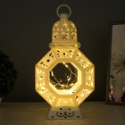 Ночник "Сказочная лампа" LED от батареек 3хААА белый 12х18х32 см RISALUX - фото 21754414