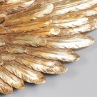 Сувенир полистоун настенный декор "Золотые крылья" набор 2 шт  размер крыла 18х41х6 см - фото 9751158