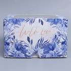 Коробка для капкейков, кондитерская упаковка с окном, 4 ячейки «Синие цветы», 16 х 16 х 10 см - Фото 3