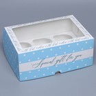 Коробка для капкейков, кондитерская упаковка с окном, 6 ячеек «Special gift for you», 25 х 17 х 10 см - Фото 1