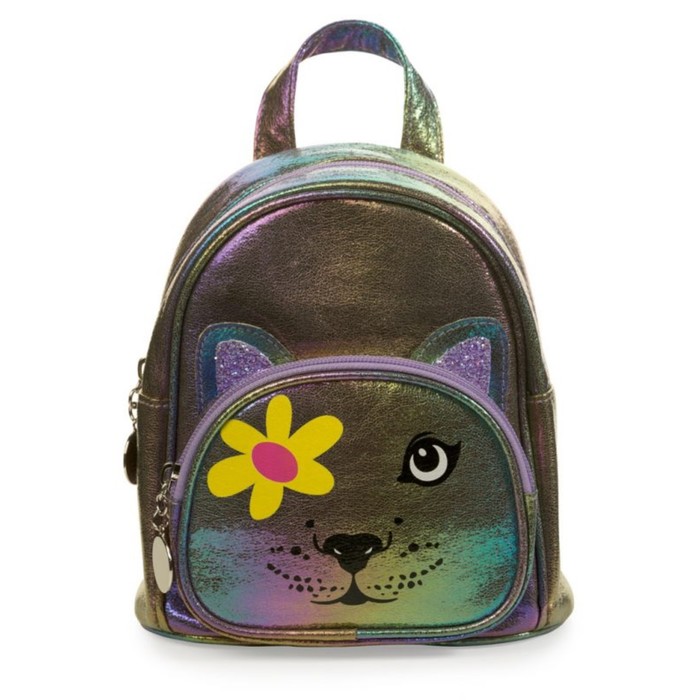 Сумка-рюкзак для девочек, размер 18,5x12x19 см, цвет лиловый - Фото 1