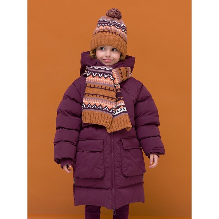 Пальто для девочек, рост 116 см, цвет фиолетовый