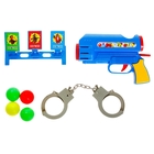 Пистолет «Меткий стрелок», с шариками и наручниками, цвета МИКС - Фото 1