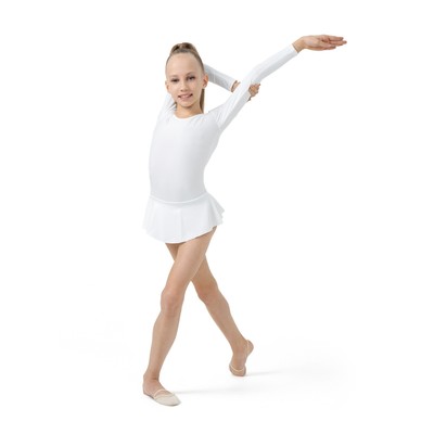 Купальник для гимнастики и танцев Grace Dance, р. 30, белый