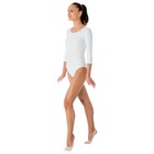 Купальник для гимнастики и танцев Grace Dance, р. 40, цвет белый - Фото 3