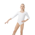 Купальник для гимнастики и танцев Grace Dance, р. 30, цвет белый - Фото 2