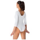 Купальник для гимнастики и танцев Grace Dance, р. 40, цвет белый - Фото 5