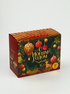 Подарочный набор новогодний «С Новым годом»: чай (50 г), конфеты (110 г), печенье брауни (120 г) - фото 119116004