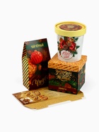 Подарочный набор новогодний «С Новым годом»: чай (50 г), конфеты (110 г), печенье брауни (120 г) - Фото 2