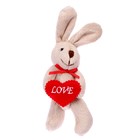 Мягкая игрушка «Кролик с сердцем», на брелоке, цвета МИКС - фото 5668693