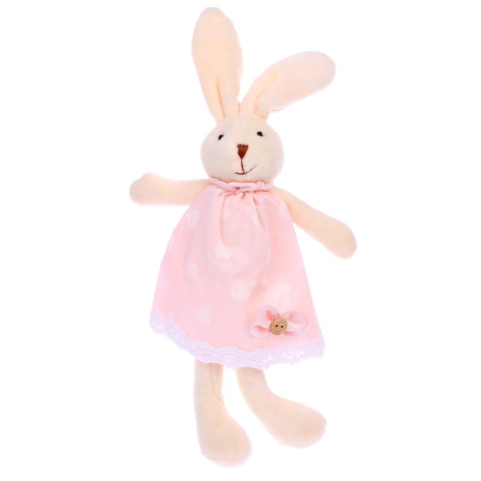 Мягкая игрушка «Зайка», платье в сердечко, цвета МИКС - Фото 1