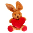 Мягкая игрушка «Заяц», сердечко, на подвеске, цвета МИКС - Фото 3