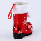 Конфетница «Сапожок», снежинки - фото 23026589