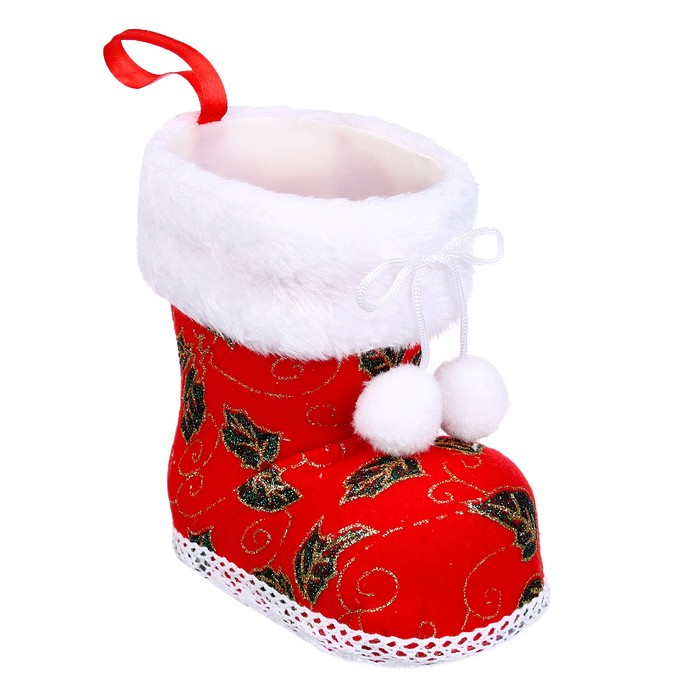 Конфетница «Сапожок», цвет красный - Фото 1