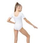 Купальник для гимнастики и танцев Grace Dance, р. 38, цвет белый - Фото 3
