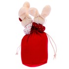 Мешок для подарков «Зайки», в горох, цвета МИКС - Фото 3