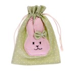 Мешок для подарков «Кролик», 16.5 × 14 см, цвета МИКС - фото 110767745