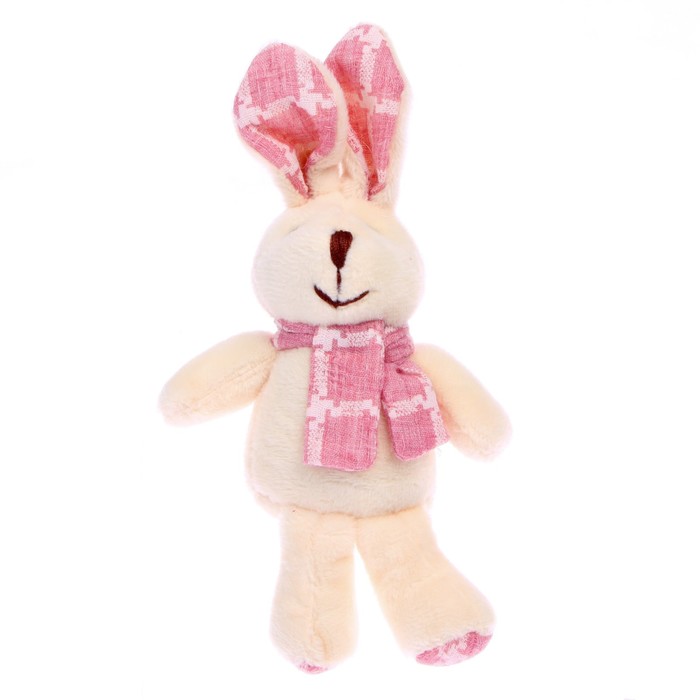 Мягкая игрушка «Кролик в шарфе», на подвеске, цвета МИКС - фото 1906074347