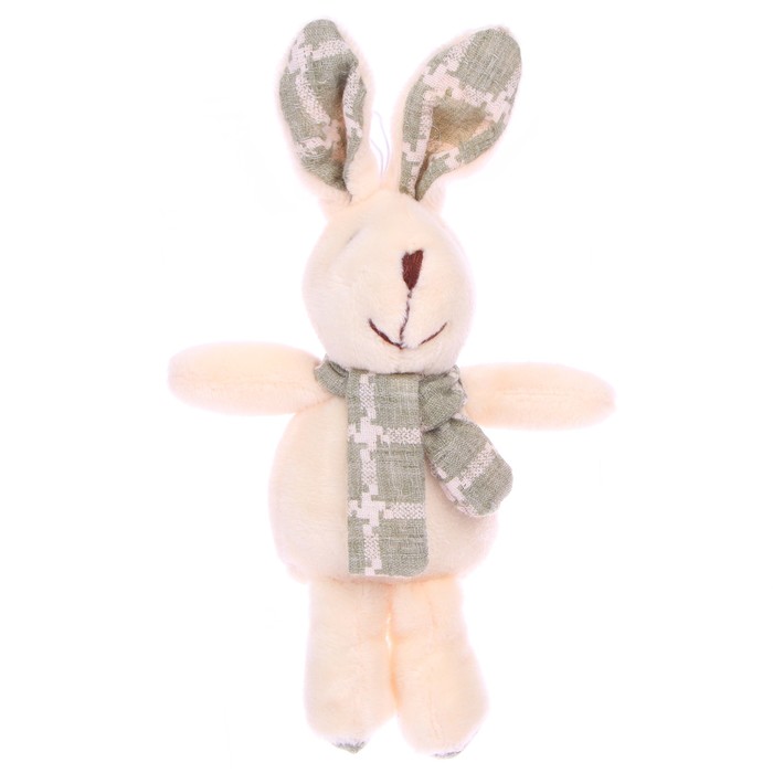 Мягкая игрушка «Кролик в шарфе», на подвеске, цвета МИКС - фото 1906074349