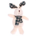 Мягкая игрушка «Кролик с шарфом в клетку», на подвесе, цвета МИКС - фото 9268599