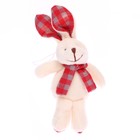 Мягкая игрушка «Кролик с шарфом в клетку», на подвесе, цвета МИКС - фото 9268600