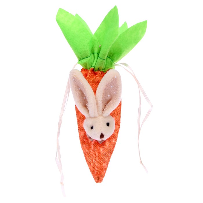 Конфетница «Морковка с зайкой», цвета МИКС - Фото 1