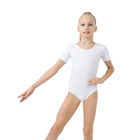 Купальник для гимнастики и танцев Grace Dance, р. 30, цвет белый - Фото 2