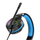 Наушники Hoco W104, игровые, накладные, микрофон, USB + 3.5 мм, 2 м, черно-синие - фото 51490091 Наушники Hoco W104, игровые, накладные, микрофон, USB + 3.5 мм, 2 м, черно-синие - фото 51490091
