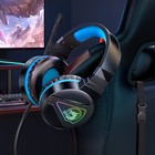 Наушники Hoco W104, игровые, накладные, микрофон, USB + 3.5 мм, 2 м, черно-синие - фото 51490092 Наушники Hoco W104, игровые, накладные, микрофон, USB + 3.5 мм, 2 м, черно-синие - фото 51490092