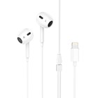 Наушники Hoco M1 Max, проводные, вкладыши, микрофон по Bluetooth 5.0, Lightning, 1.2 м, белые - Фото 5