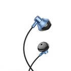 Наушники Hoco M75, проводные, вкладыши, микрофон, Jack 3.5 мм, 1.2 м, синие - фото 7791737